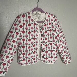 J. Crew Floral Quilted Jacket